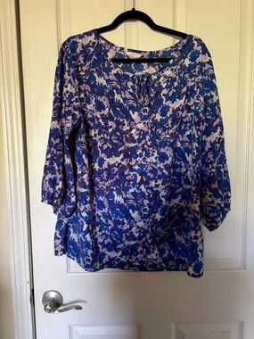 Blue Floral Women’s Blouse